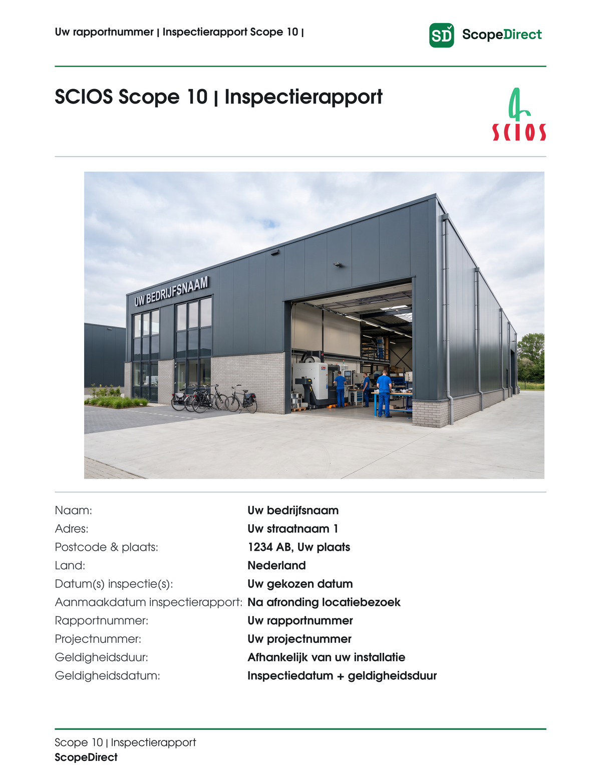 Voorblad Scope 10-inspectierapport